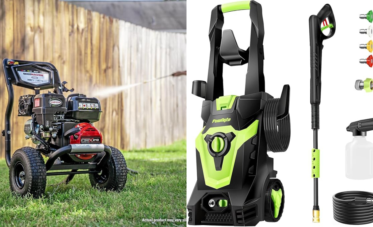 Best Electric and Gas Pressure Washers of 2024: Power and Portability Compared